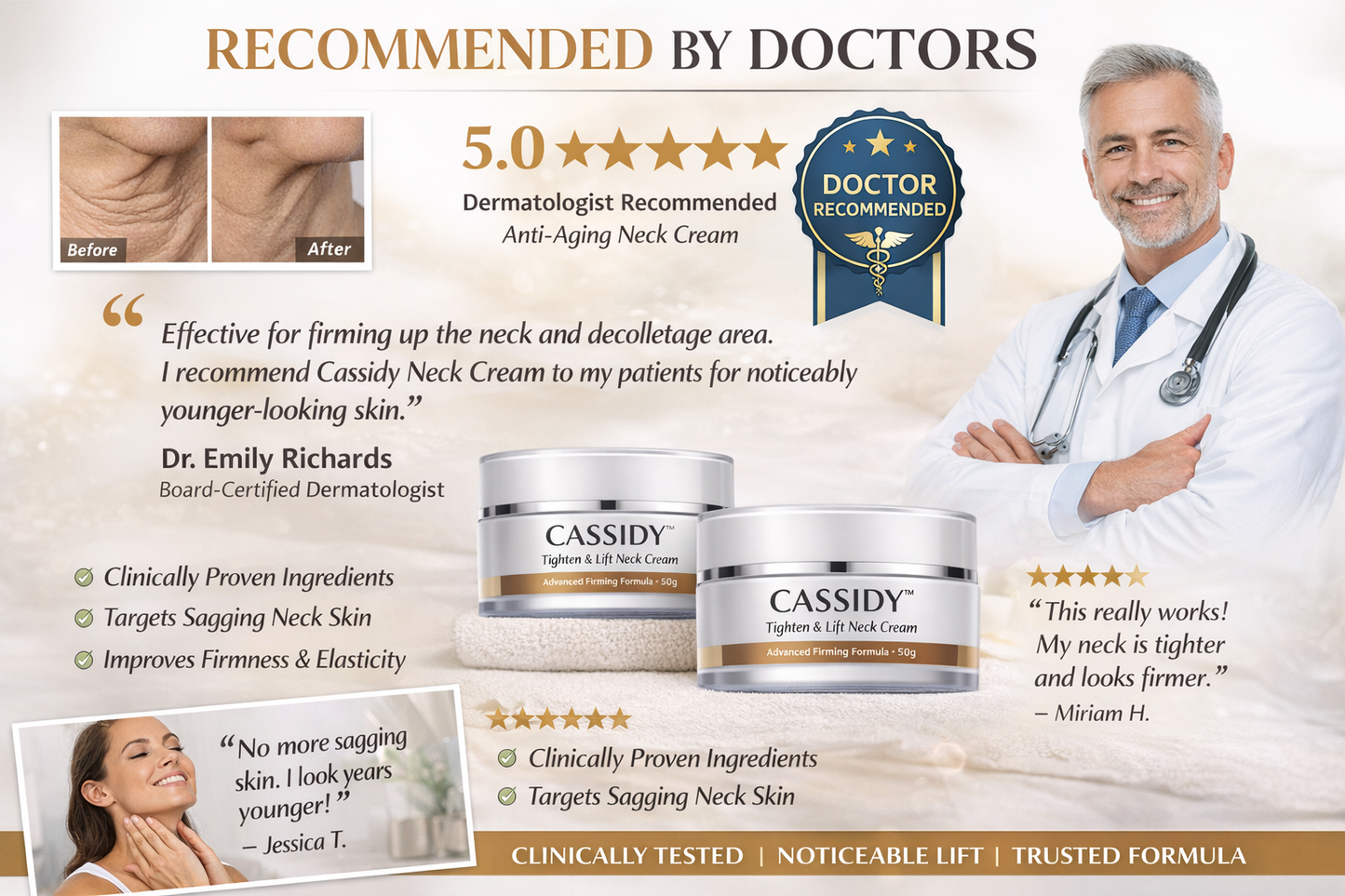 CASSIDY™ Skin Tighten & Lift Neck Cream (Buy 1 Get 1 Free)